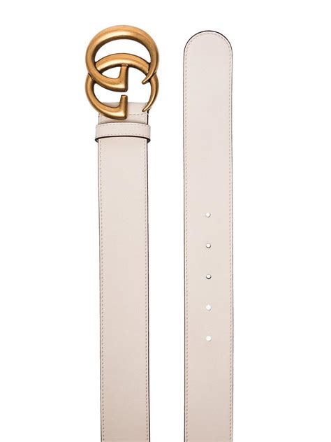 white gucci marmont belt